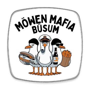 Seagulls Mafia Büsum - Square fridge magnet - white - Front