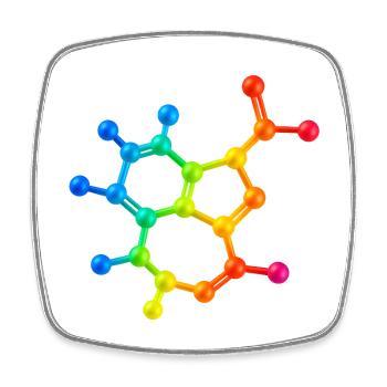 Trippy acid has visual effect - Square fridge magnet - white - Front