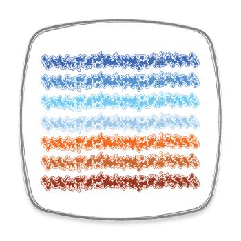 Abstract gradient lines design - Square fridge magnet - white - Front