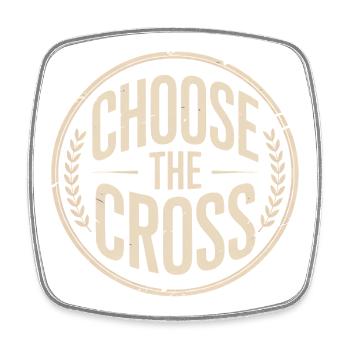 Christlich Choose The Cross Glaube Kreuz - Viereckiger Kühlschrankmagnet - Weiß - Vorne