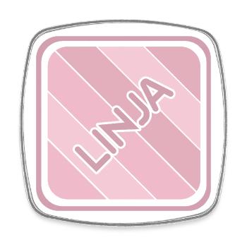 Geschenk für Linja - Viereckiger Kühlschrankmagnet - Weiß - Vorne