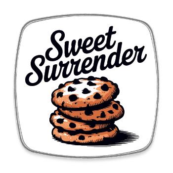 Sweet Surrender Cookies Candy Dessert - Square fridge magnet - white - Front
