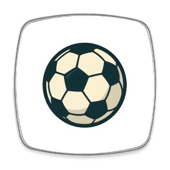 Retro Soccer Ball Illustration - Square fridge magnet - white - Front