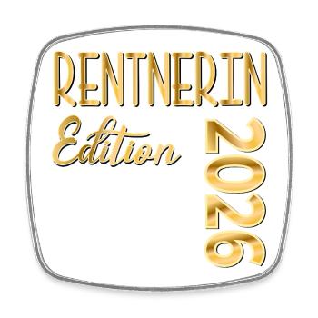RENTE 2026 RENTNERIN - Viereckiger Kühlschrankmagnet - Weiß - Vorne