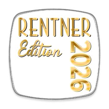 RENTE 2026 RENTNER - Viereckiger Kühlschrankmagnet - Weiß - Vorne
