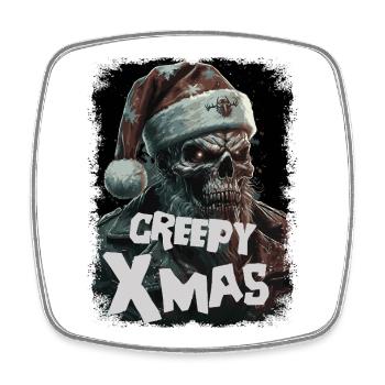 Zombie avec chapeau de Père Noël - Magnet carré - blanc - Devant