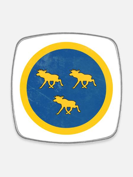 Swedish Moose Force - Square fridge magnet - white