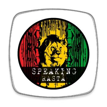 Löwe im Rasta Stil - Viereckiger Kühlschrankmagnet - Weiß - Vorne