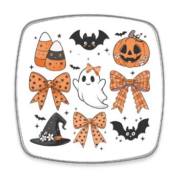 Halloween gruselig - Viereckiger Kühlschrankmagnet - Weiß - Vorne