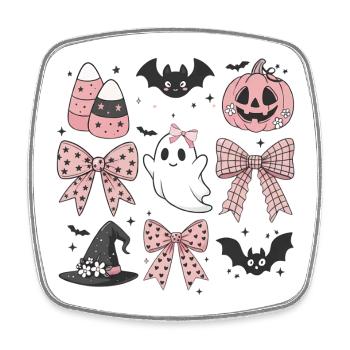 Halloween gruselig - Viereckiger Kühlschrankmagnet - Weiß - Vorne