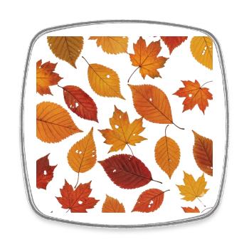 Autumn Leaf Pattern - Square fridge magnet - white - Front