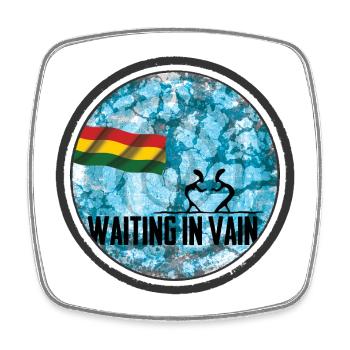 Waiting in Vain - reggae - Viereckiger Kühlschrankmagnet - Weiß - Vorne