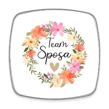 Team_Sposa - Viereckiger Kühlschrankmagnet - Weiß - Vorne