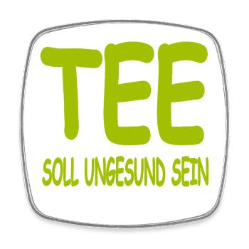 Tea - Square fridge magnet - white - Front