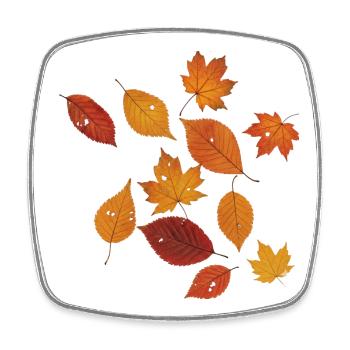 Autumn leaves without borders - Square fridge magnet - white - Front