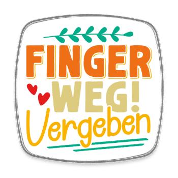 Malle HANDS OFF FORGIVEN Funny - Square fridge magnet - white - Front