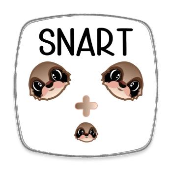 Bientôt un enfant - Magnet carré - blanc - Devant