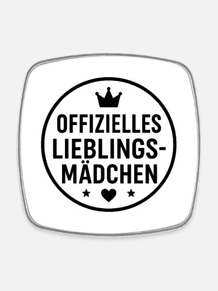 T-Shirt « Official Favorite Girl » - Magnet carré - blanc