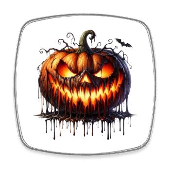 Molten Ember Jack-o'-Lantern - Square fridge magnet - white - Front