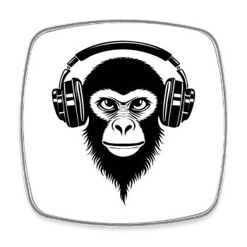 Chemise Fierce Monkey Head Stare Beat Edition - Magnet carré - blanc - Devant