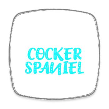 Cocker Spaniel Cockerspaniel - Magnet carré - blanc - Devant