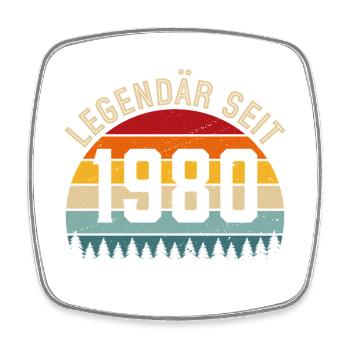 Légendaire depuis 1980 – Né en 1980 - Magnet carré - blanc - Devant