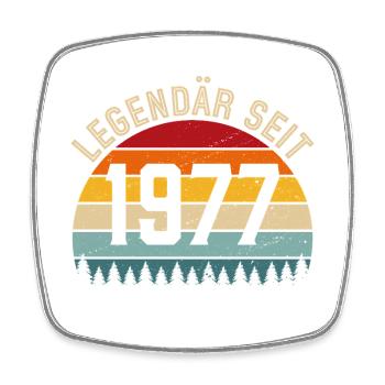 Legendary since 1977 – Born in 1977 - Square fridge magnet - white - Front