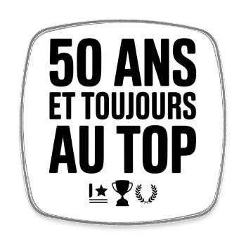 50 Years and Still at the Top - Square fridge magnet - white - Front
