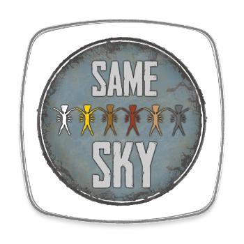 Same Sky Vielfalt in Farben Kreis - Viereckiger Kühlschrankmagnet - Weiß - Vorne