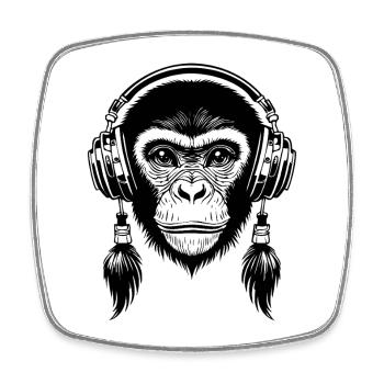 Core Monkey Head Street Music Edition Chemise - Magnet carré - blanc - Devant
