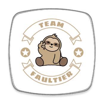 Team Sloth Sloth - Square fridge magnet - white - Front