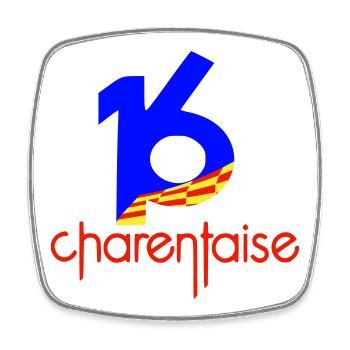 Departement 16 Charentaise - Viereckiger Kühlschrankmagnet - Weiß - Vorne