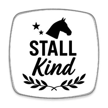 Pferd, Stallkind, lustig - Viereckiger Kühlschrankmagnet - Weiß - Vorne