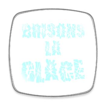 BRISONS LA GLACE !  - Square fridge magnet - white - Front