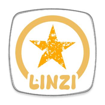 First name Linzi - Square fridge magnet - white - Front