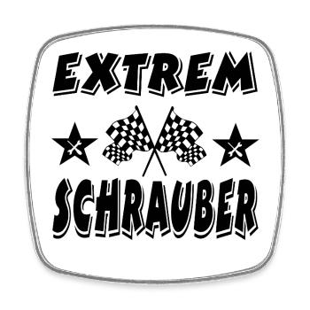 Schrauber - Viereckiger Kühlschrankmagnet - Weiß - Vorne