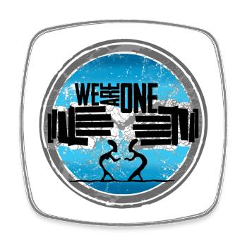 We Are One Globalkraft - Viereckiger Kühlschrankmagnet - Weiß - Vorne