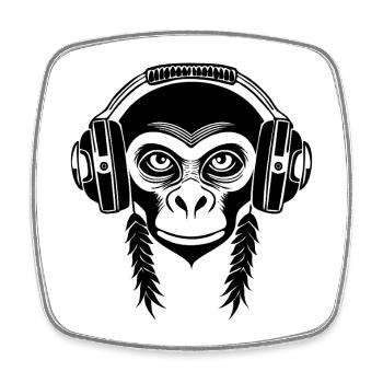 Monkey Head Rhythm City Punk Edition Chemise - Magnet carré - blanc - Devant