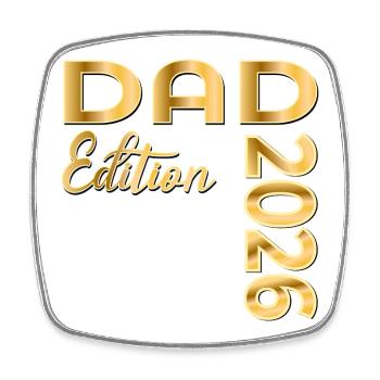 ANNONCE DE BÉBÉ PAPA 2026 - Magnet carré - blanc - Devant