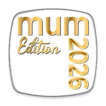 Annonce bébé 2026 Maman britannique - Magnet carré - blanc - Devant