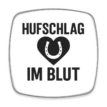 Hoof Beat in the Blood, Horse, Equestrian Sport - Square fridge magnet - white - Front