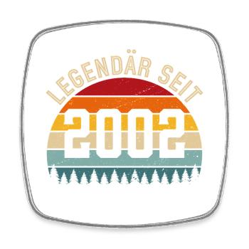 Legendär seit 2002 – Jahrgang 2002 - Viereckiger Kühlschrankmagnet - Weiß - Vorne