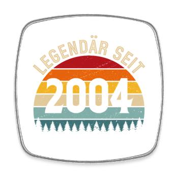 Legendär seit 2004 – Jahrgang 2004 - Viereckiger Kühlschrankmagnet - Weiß - Vorne