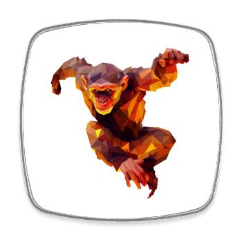 Polygon Orangutan Sprinter - Square fridge magnet - white - Front