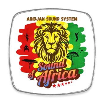 ABIDJAN SOUND SYSTEM - Magnet carré - blanc - Devant