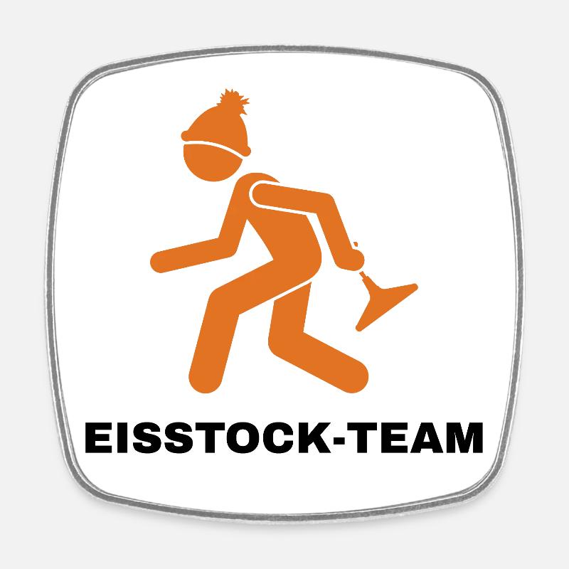 EISSTOCK-TEAM - Square fridge magnet - white