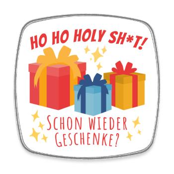 Geschenkeschock! - Viereckiger Kühlschrankmagnet - Weiß - Vorne
