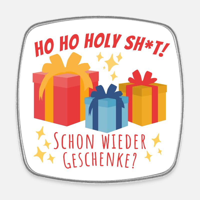 Gift shock! - Square fridge magnet - white