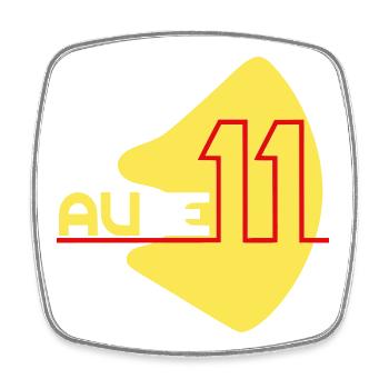 Logo des Departements Aude 11 - Viereckiger Kühlschrankmagnet - Weiß - Vorne