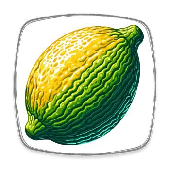 Citron abstrait en vert-jaune texturé - Magnet carré - blanc - Devant